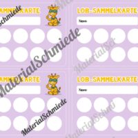 Lob-Sammelkarten für die Giraffenklasse (Arbeitsblatt 06)