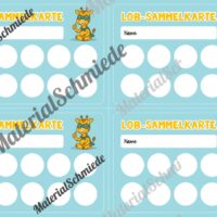 Lob-Sammelkarten für die Giraffenklasse (Arbeitsblatt 07)