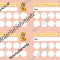 Lob-Sammelkarten für die Giraffenklasse (Arbeitsblatt 08)