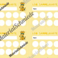Lob-Sammelkarten für die Giraffenklasse (Arbeitsblatt 09)