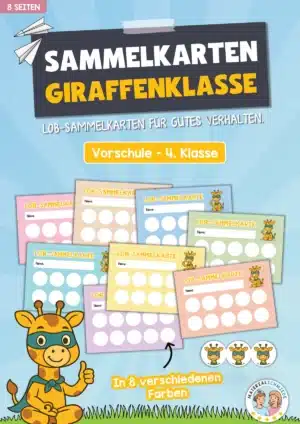Lob-Sammelkarten für die Giraffenklasse