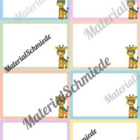 Mitteilungskarten für die Giraffenklasse (Arbeitsblatt 02)
