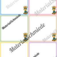 Mitteilungskarten für die Giraffenklasse (Arbeitsblatt 03)