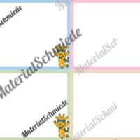 Mitteilungskarten für die Giraffenklasse (Arbeitsblatt 04)