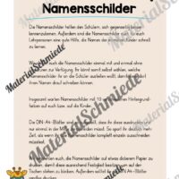 20 Namensschilder für die Giraffenklasse (Arbeitsblatt 01)