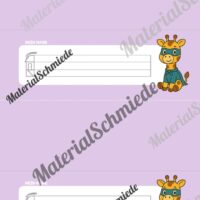 20 Namensschilder für die Giraffenklasse (Arbeitsblatt 06)