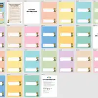 20 Namensschilder für die Giraffenklasse (Überblick)