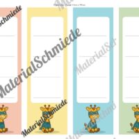 Ordnerrücken für die Giraffenklasse (Arbeitsblatt 02)