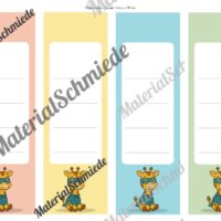 Ordnerrücken für die Giraffenklasse (Arbeitsblatt 04)