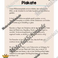 Willkommensplakate für die Giraffenklasse (Arbeitsblatt 01)