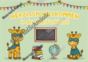 Willkommensplakate für die Giraffenklasse (Arbeitsblatt 05)