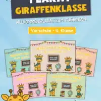 Willkommensplakate für die Giraffenklasse