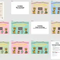 Willkommensplakate für die Giraffenklasse (Überblick)