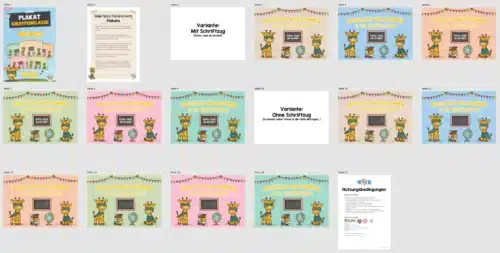 Willkommensplakate für die Giraffenklasse (Überblick)