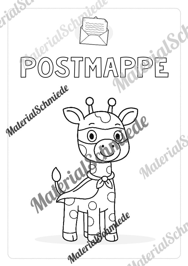 Postmappe für die Giraffenklasse (Arbeitsblatt 12)