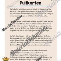 Pultkarten für die Giraffenklasse (Arbeitsblatt 01)