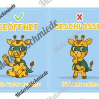 Pultkarten für die Giraffenklasse (Arbeitsblatt 02)