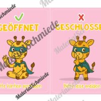 Pultkarten für die Giraffenklasse (Arbeitsblatt 03)