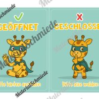 Pultkarten für die Giraffenklasse (Arbeitsblatt 04)