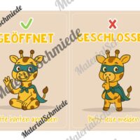 Pultkarten für die Giraffenklasse (Arbeitsblatt 05)