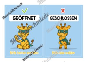 Pultkarten für die Giraffenklasse (Arbeitsblatt 06)