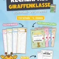 Rechenpass & Rechenurkunde für die Giraffenklasse