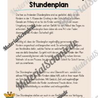 Stundenplan für die Giraffenklasse (Arbeitsblatt 01)