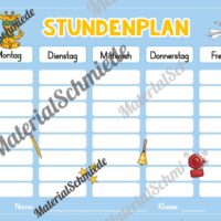 Stundenplan für die Giraffenklasse (Arbeitsblatt 02)