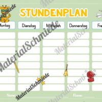 Stundenplan für die Giraffenklasse (Arbeitsblatt 04)