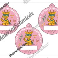 Umhängeschilder zur Einschulung für die Giraffenklasse (Arbeitsblatt 09)