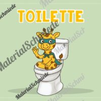 WC-Schilder / Toiletten-Ampel für die Giraffenklasse (Arbeitsblatt 04)
