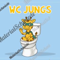 WC-Schilder / Toiletten-Ampel für die Giraffenklasse (Arbeitsblatt 05)