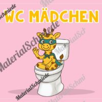 WC-Schilder / Toiletten-Ampel für die Giraffenklasse (Arbeitsblatt 06)