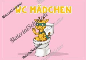 WC-Schilder / Toiletten-Ampel für die Giraffenklasse (Arbeitsblatt 06)