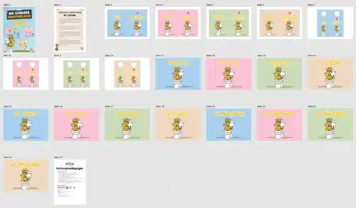 WC-Schilder / Toiletten-Ampel für die Giraffenklasse (Überblick)