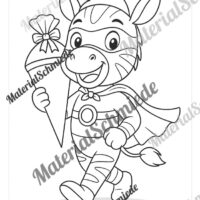 Ausmalbilder für die Zebraklasse (Arbeitsblatt 03)