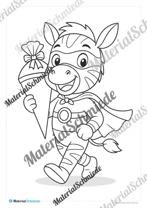 Ausmalbilder für die Zebraklasse (Arbeitsblatt 03)