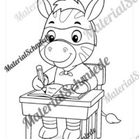 Ausmalbilder für die Zebraklasse (Arbeitsblatt 04)