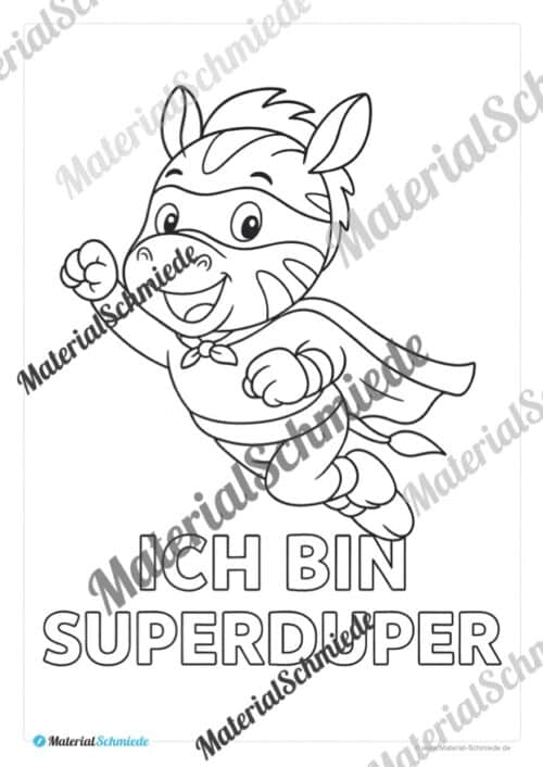 Ausmalbilder für die Zebraklasse (Arbeitsblatt 06)