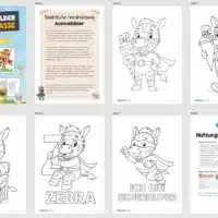 Ausmalbilder für die Zebraklasse (Überblick)