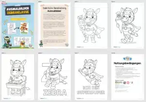 Ausmalbilder für die Zebraklasse (Überblick)