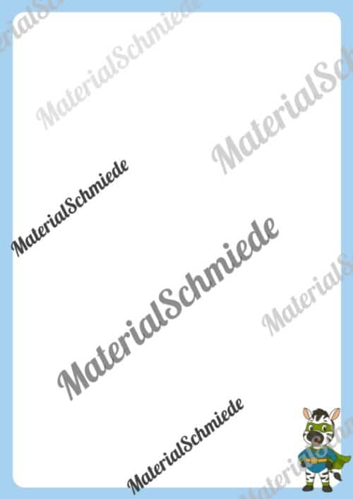 Briefpapier für die Zebraklasse (Arbeitsblatt 02)