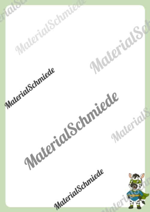 Briefpapier für die Zebraklasse (Arbeitsblatt 04)
