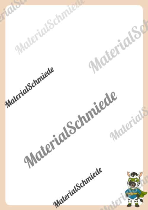 Briefpapier für die Zebraklasse (Arbeitsblatt 05)