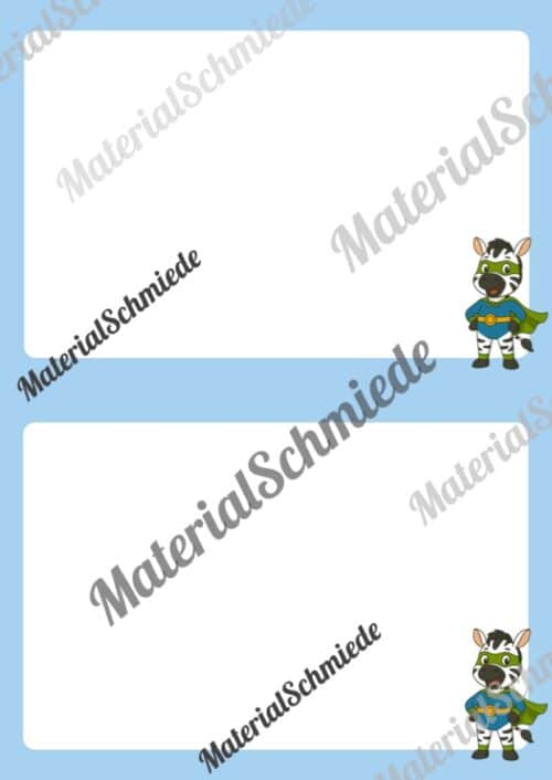 Briefpapier für die Zebraklasse (Arbeitsblatt 06)