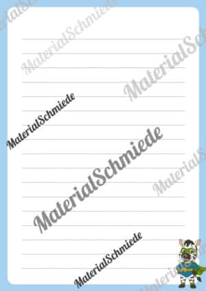 Briefpapier für die Zebraklasse (Arbeitsblatt 07)