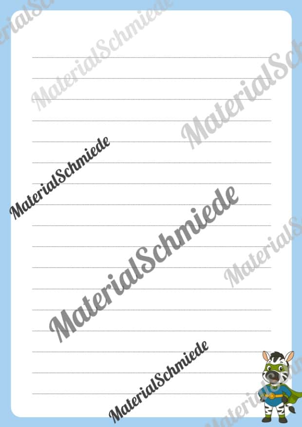 Briefpapier für die Zebraklasse (Arbeitsblatt 07)