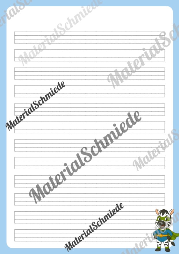 Briefpapier für die Zebraklasse (Arbeitsblatt 08)
