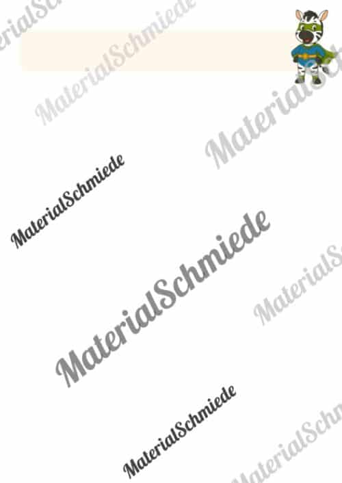 Briefpapier für die Zebraklasse (Arbeitsblatt 11)
