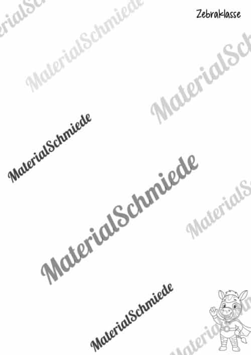Briefpapier für die Zebraklasse (Arbeitsblatt 12)